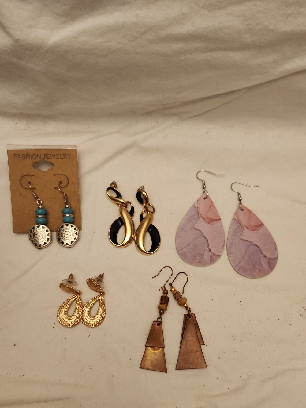 5 Pairs Of Fashion Drop Earrings